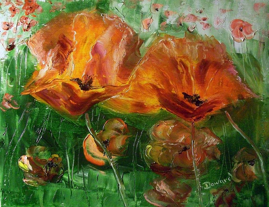 Poppies Painting by Raymond Doward