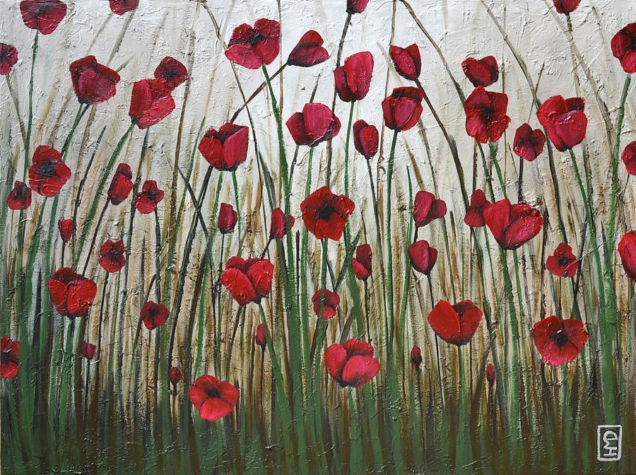 Poppy Field Painting by Holly Donohoe - Fine Art America