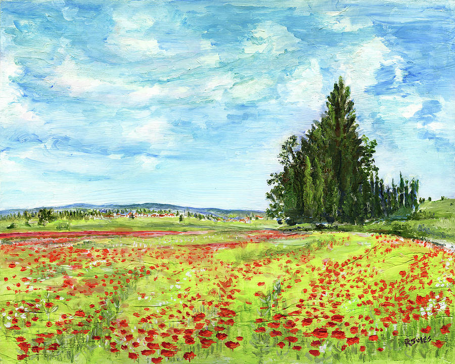 Poppy Fields Painting by Richard Jules