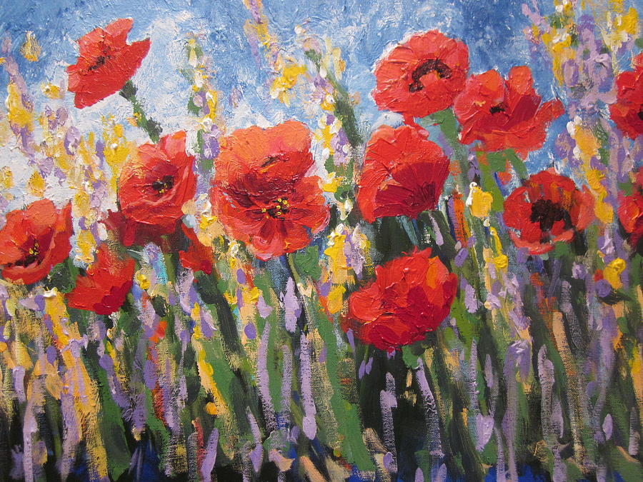 Poppy Fields Painting by Sandra Strohschein