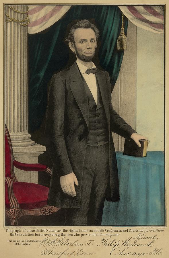 Portrait Photograph - Popular Print Of President Abraham by Everett