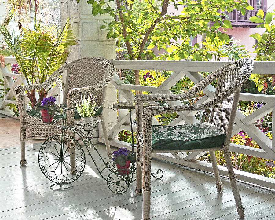 Porch in St. Augustine Photograph by Betty Eich