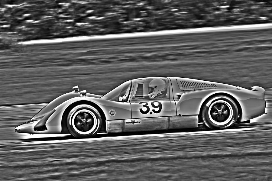 Porsche 906E Monochrome Photograph by Alan Raasch