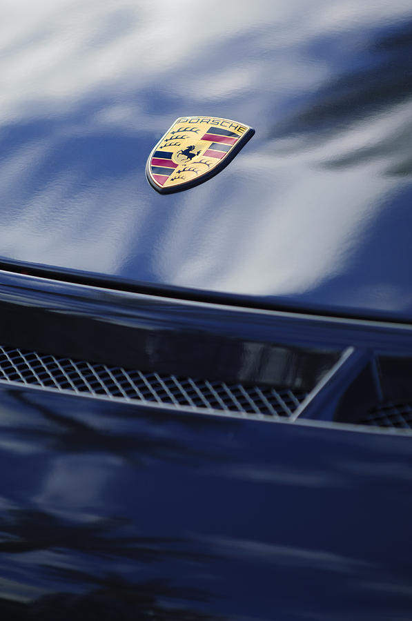 Car Photograph - Porsche Hood Emblem 5 by Jill Reger