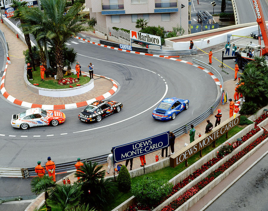 Porsches at Loews Hairpin Photograph by John Bowers - Fine Art America