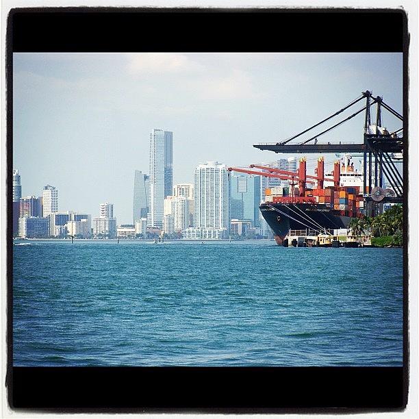 Port Of Miami By Deejaye40 Photograph by Nelson Martinez
