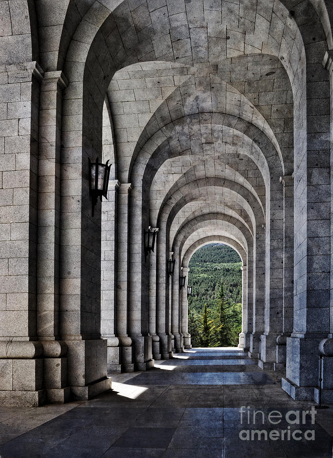 Portico from the Valley of the Fallen Photograph by Mary Machare