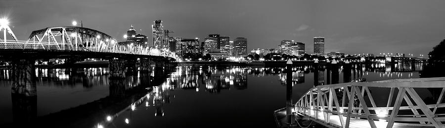 Portland in Black and White Photograph by Brian Bonham