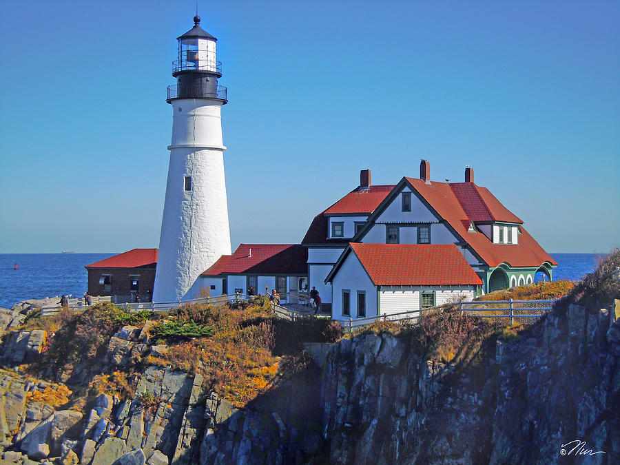 Portland Lighthouse Photograph by Nancy Griswold