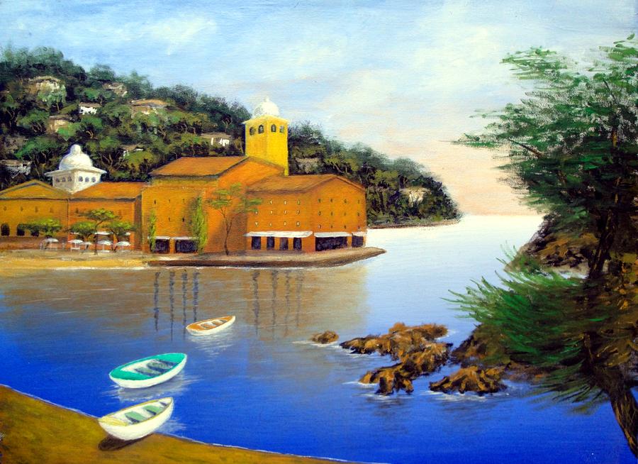 Portofino Pleasures Painting by Larry Cirigliano