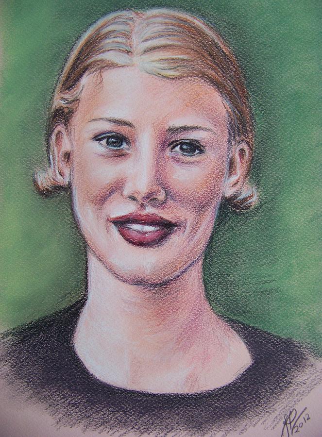 portrait based on Shan Peck image Pastel by Justyna Pastuszka