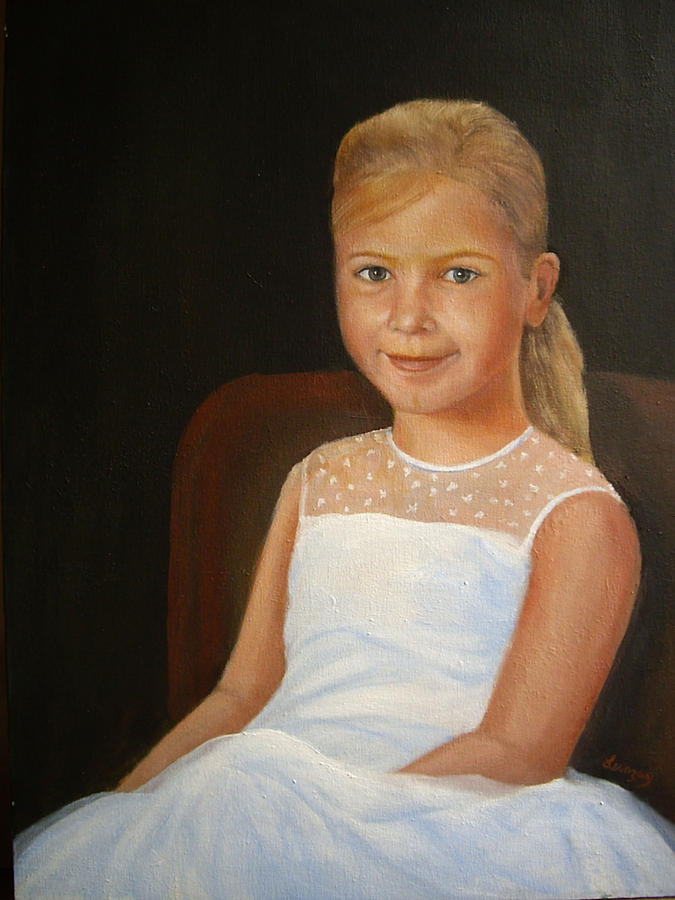 Portrait Of A Girl Painting by Katalin Luczay