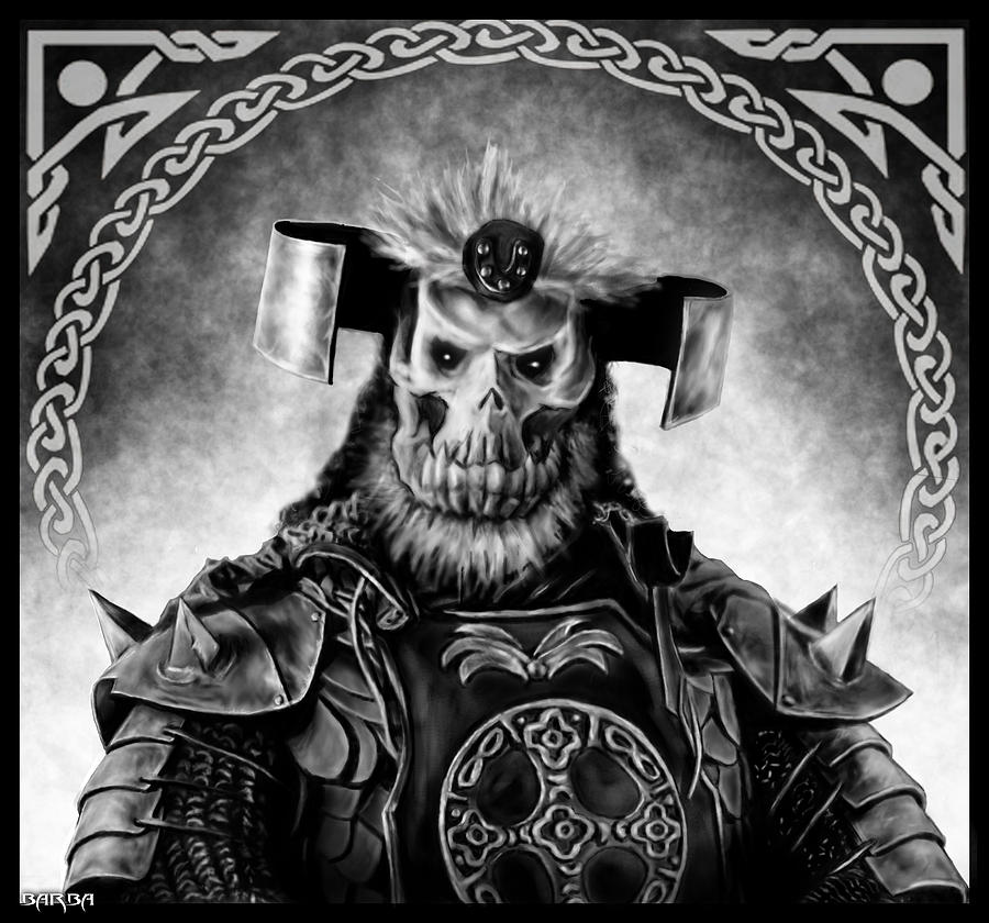 Skull Digital Art - Portrait of a Warlord by Ronald Barba