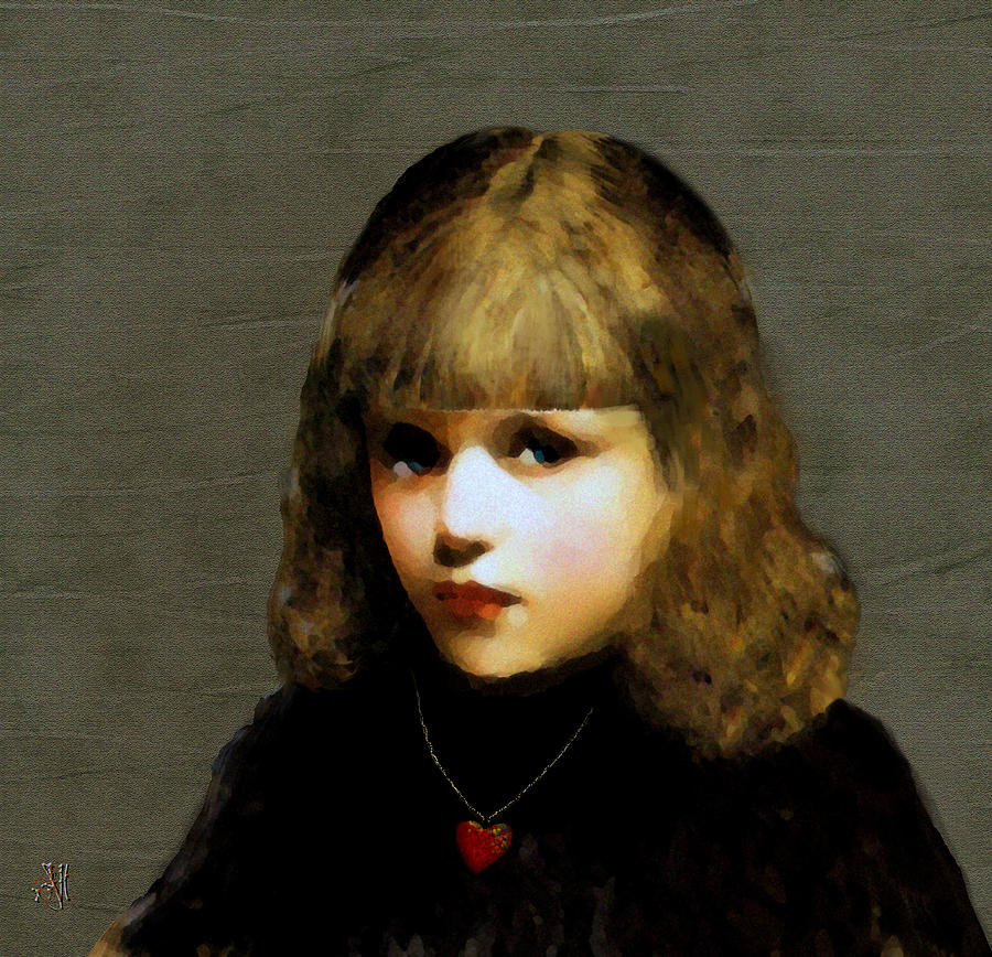 Portrait Digital Art - Portrait of a Young Girl by John Helgeson