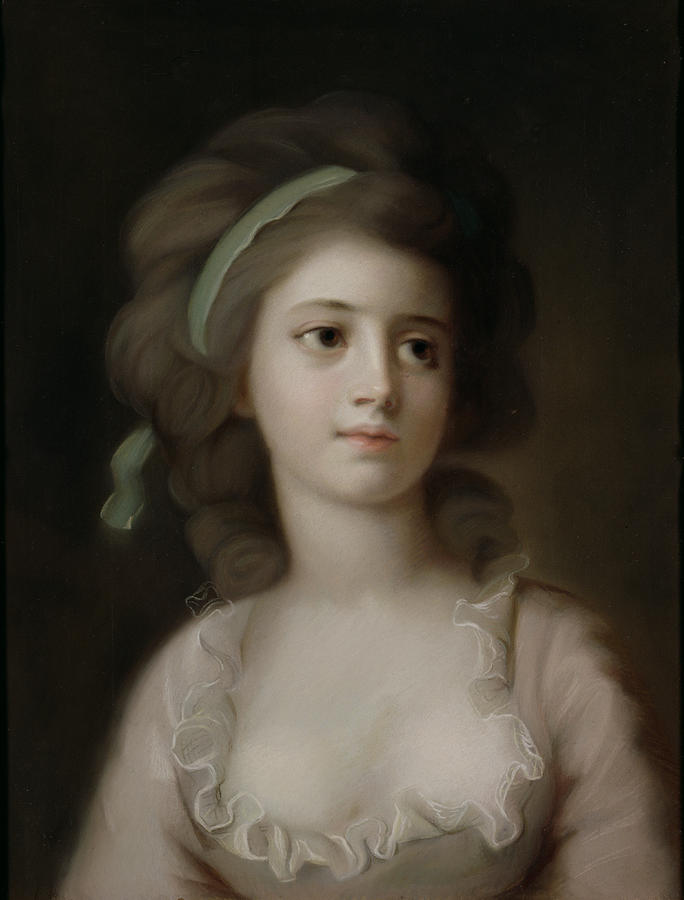 Portrait Painting - Portrait of a Young Lady by French School