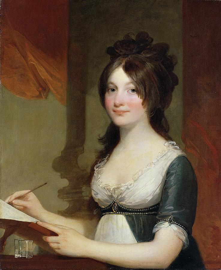 Female Painting - Portrait of a Young Woman by Gilbert Stuart