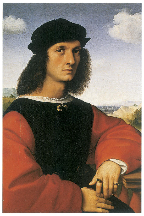 Raphael Painting - Portrait of Agnolo Doni by Raffello Sanzio