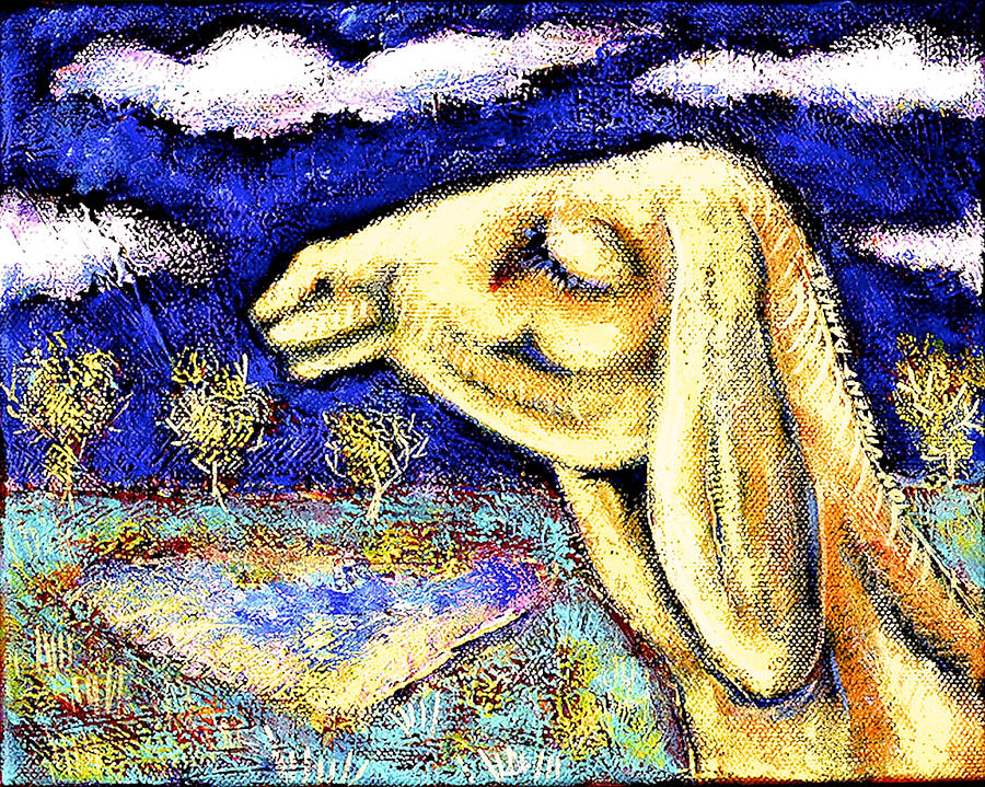 Portrait Of An African Sheep Painting