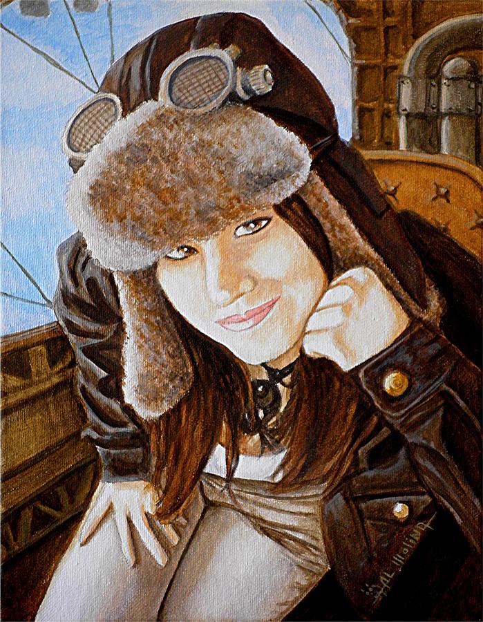 Portrait of an Airship Pilot Painting by Al  Molina