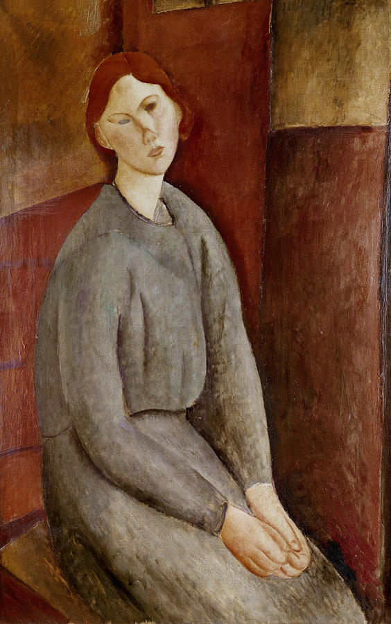 Portrait Painting - Portrait of Annie Bjarne by Amedeo Modigliani