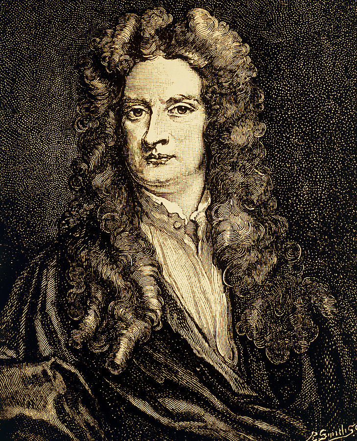 Portrait Photograph - Portrait Of Isaac Newton by Dr Jeremy Burgess