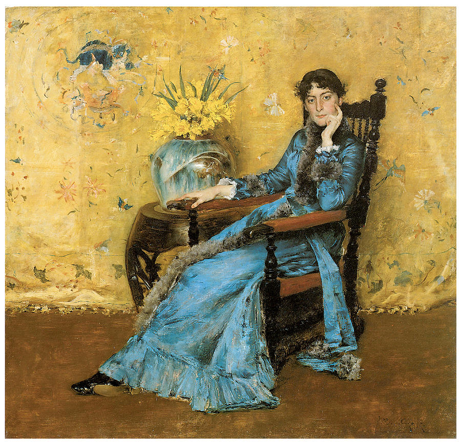 William Merritt Chase Painting - Portrait of Miss Dora Wheeler by William Merritt Chase