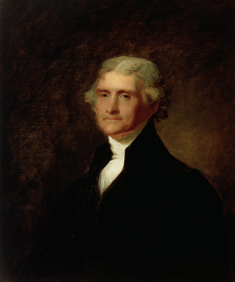 Portrait Of Thomas Jefferson by Asher Brown Durand