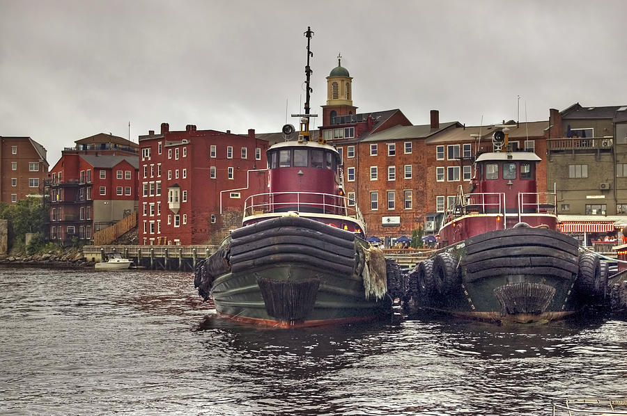Tug Boats Photograph - Portsmouth Tugs by Joann Vitali