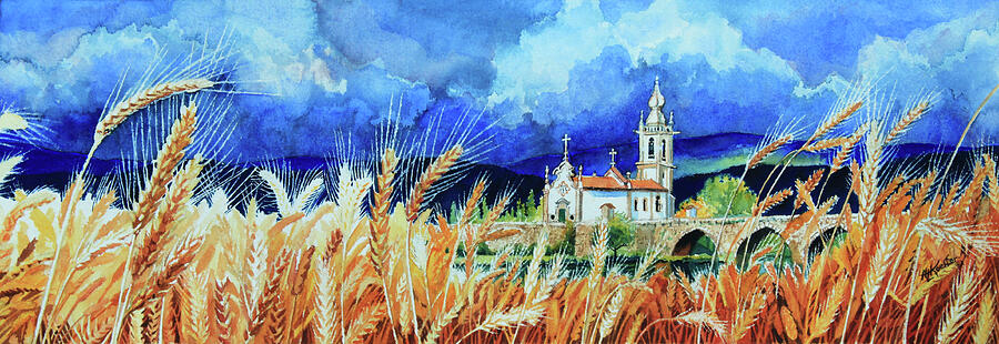 Portugal Countryside Painting by Hanne Lore Koehler