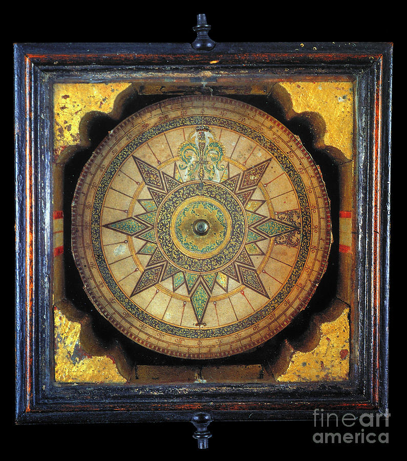 Portuguese Compass, 1711 Photograph by Granger