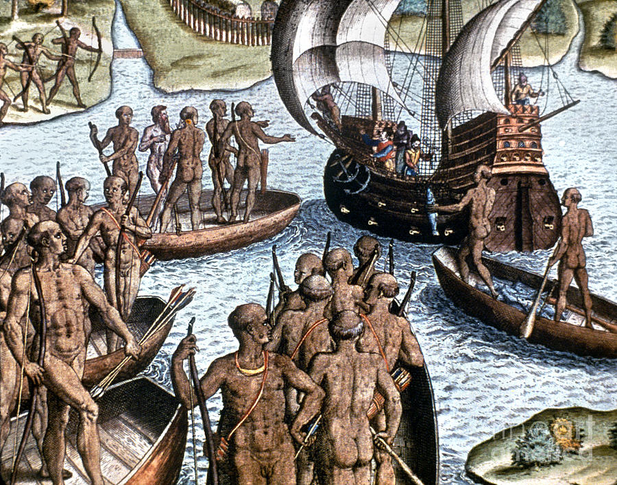 Transportation Photograph - Portuguese In Brazil, 1592 by Granger