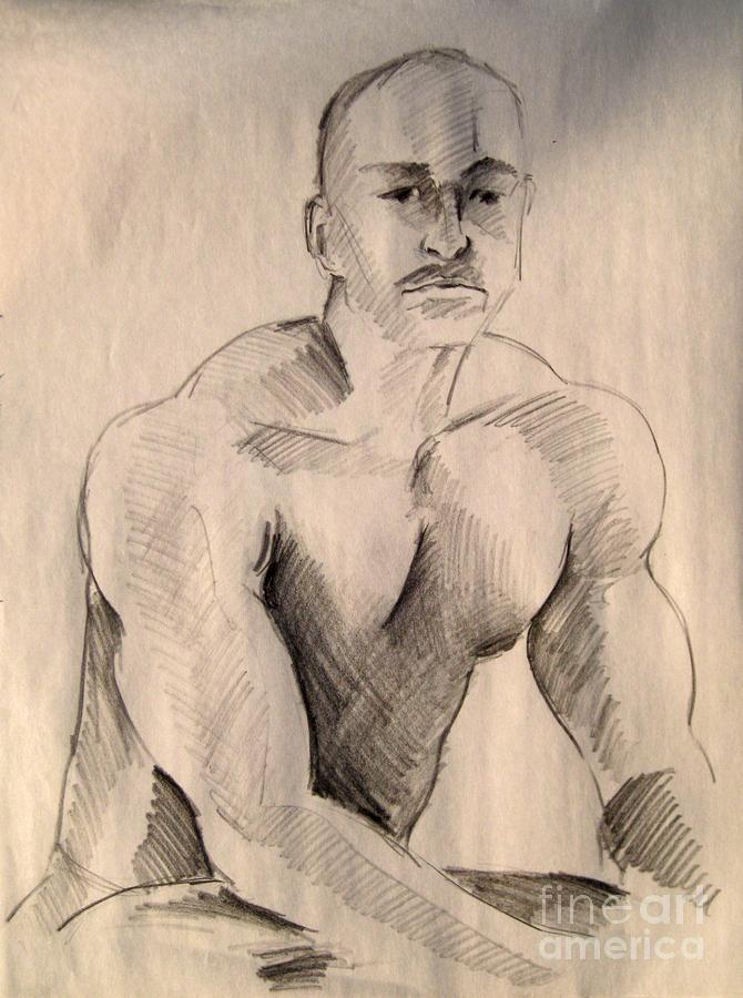 Pose 2 Drawing by Robert D McBain