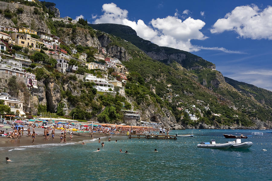 Boat Photograph - Positano Seaside by Sally Weigand
