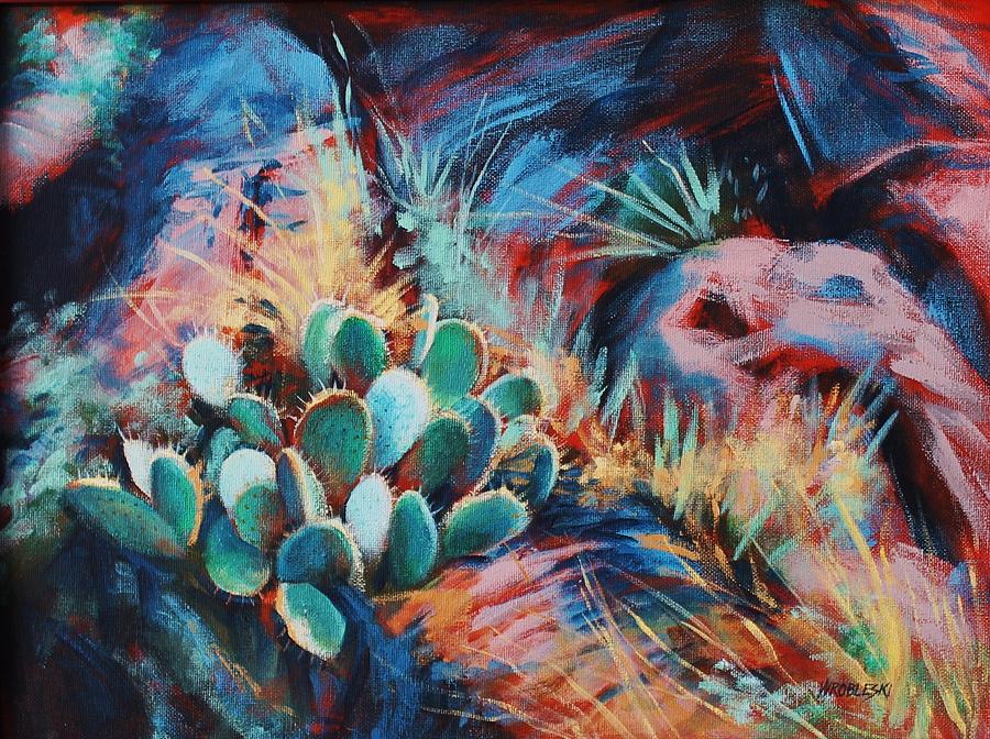 Positively Prickly Painting by Peggy Wrobleski