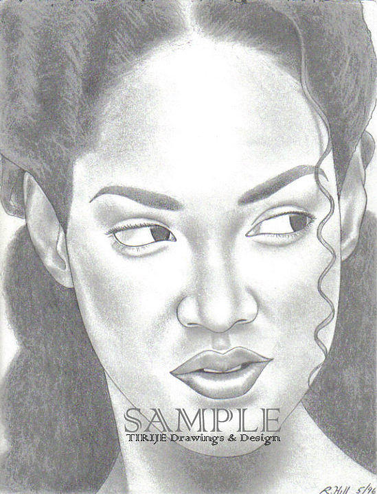 Portrait Drawing - Posner Girl by Rick Hill