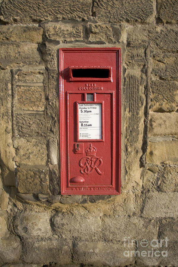 Red Photograph - Post Box by Alex Rowbotham