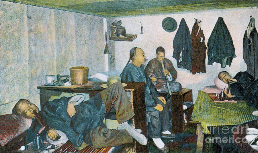 Postcard Of Opium Den, San Francisco Photograph by Science Source