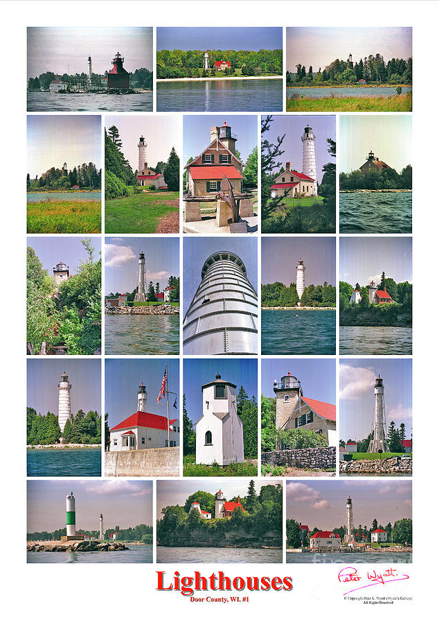 Poster - Door County Lighthouses -1 Photograph