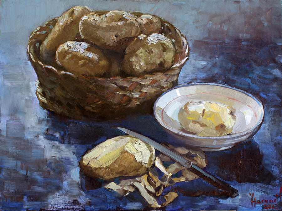 Still Life Painting - Potatoes by Ylli Haruni