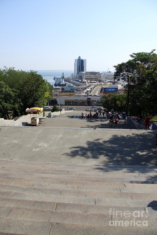 Potemkin Stairs Photograph - Potemkin Stairs And Passenger Terminal - Odessa by Christiane Schulze Art And Photography Potemkin Stairs Photograph - Potemkin Stairs And Passenger Terminal - Odessa by Christiane Schulze Art And Photography