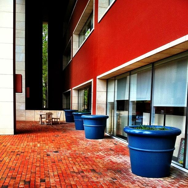 Blue Photograph - Pots #biguns #blue #earthy #red by Will Lopez
