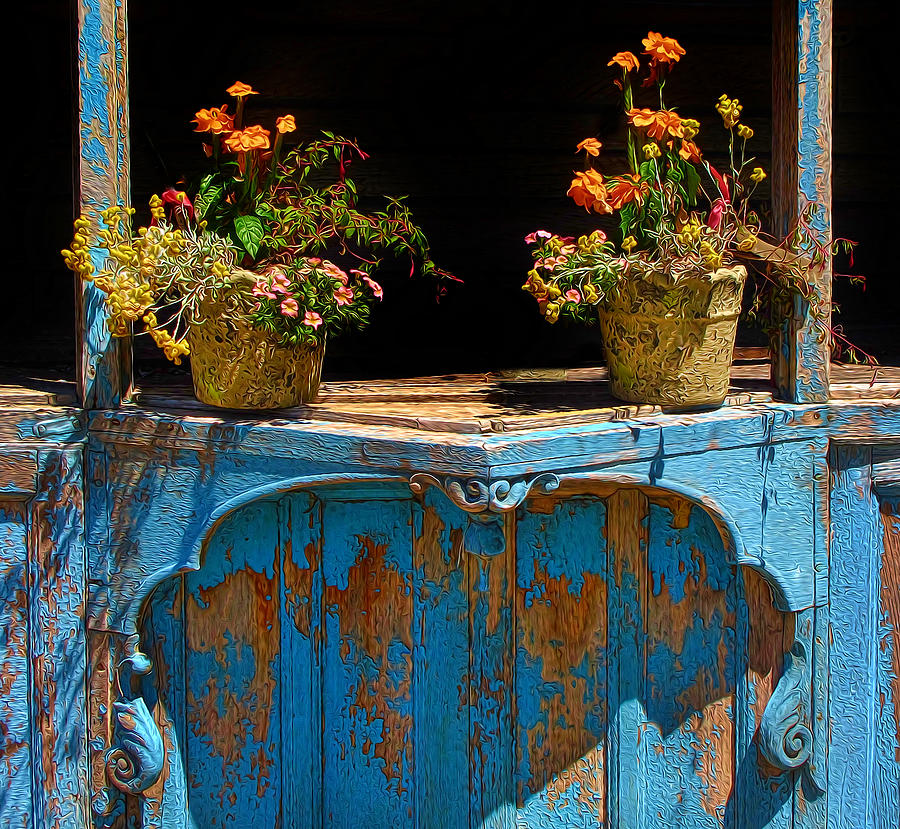 Pots Over Peeling Paint Photograph by Dave Mills