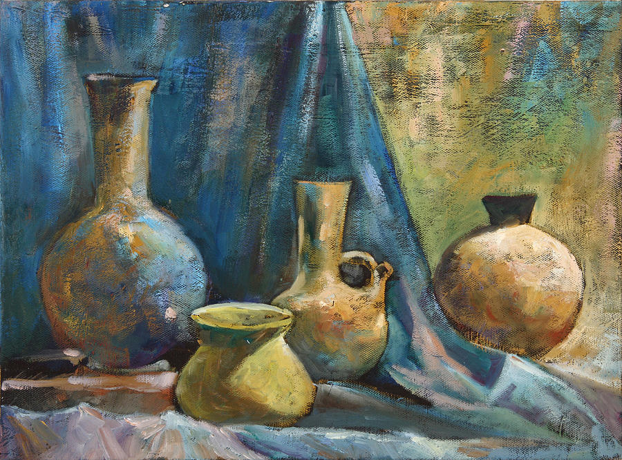 Potteries Painting - Potteries by Adeeb Atwan