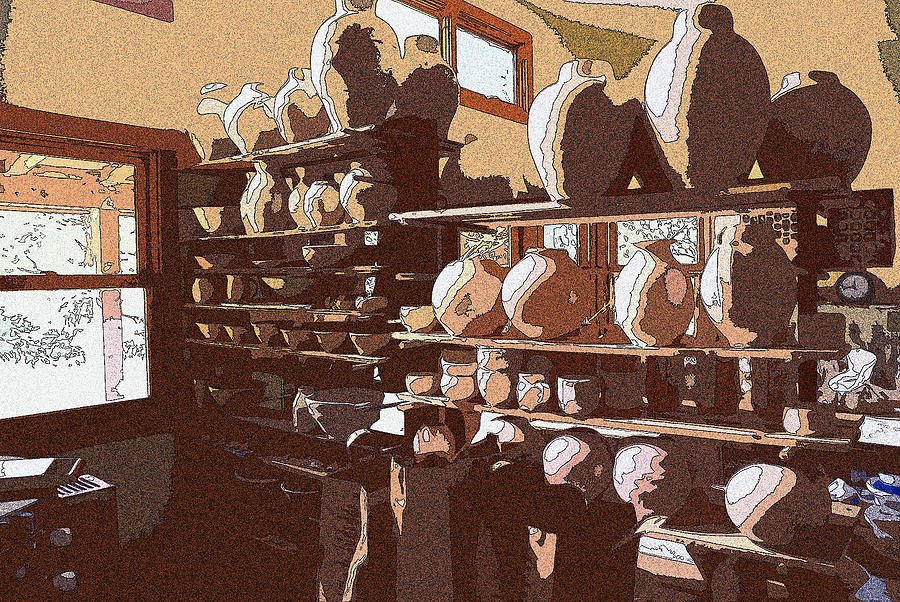 Potters Shelf Digital Art by Tim Ernst
