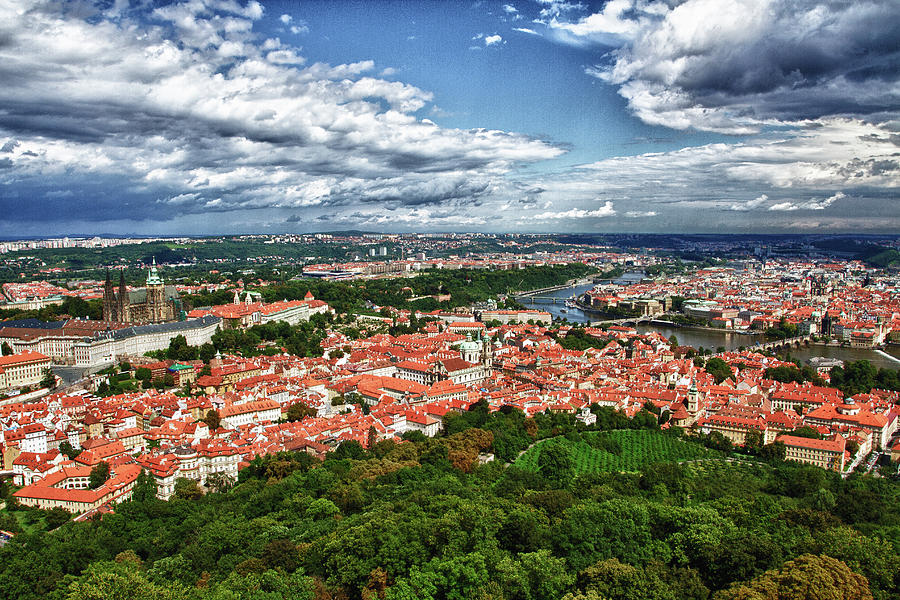 Prague Aerial Photograph by Jason Wolters