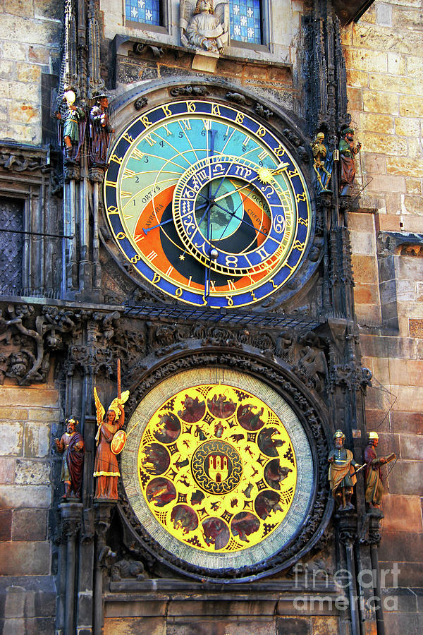 Architecture Photograph - Prague Astronomical Clock 2 by Mariola Bitner