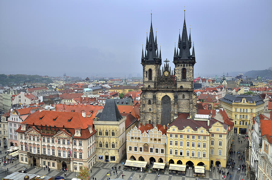 Castle Photograph - Prague Teyn church by Travel Images Worldwide