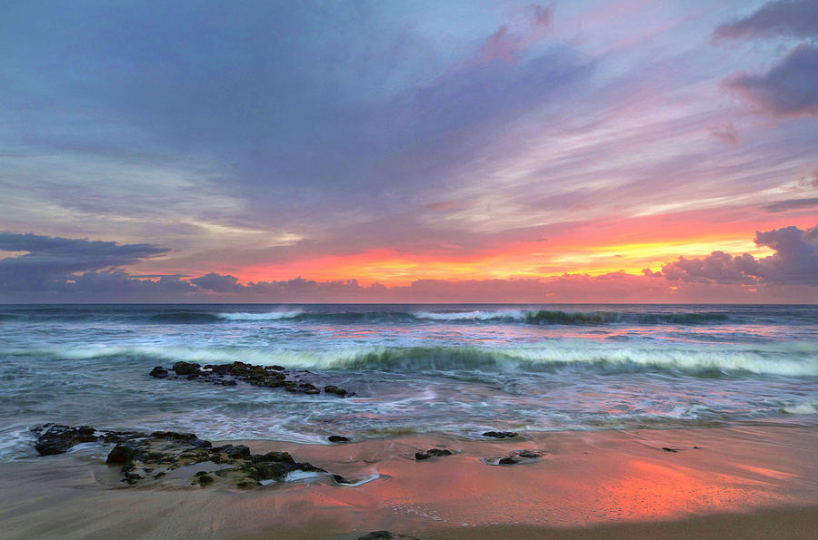 Sunset Photograph - Praia de Carcavelos  Cascais Portugal by Nathan Mccreery