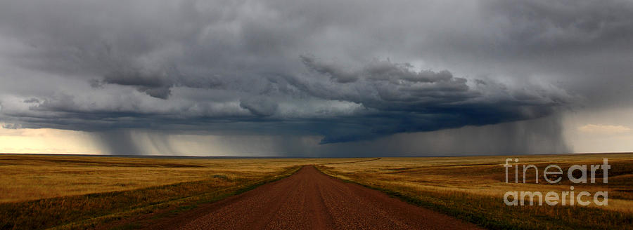 Prairies Photograph - Prairie Storm in Canada by Vivian Christopher