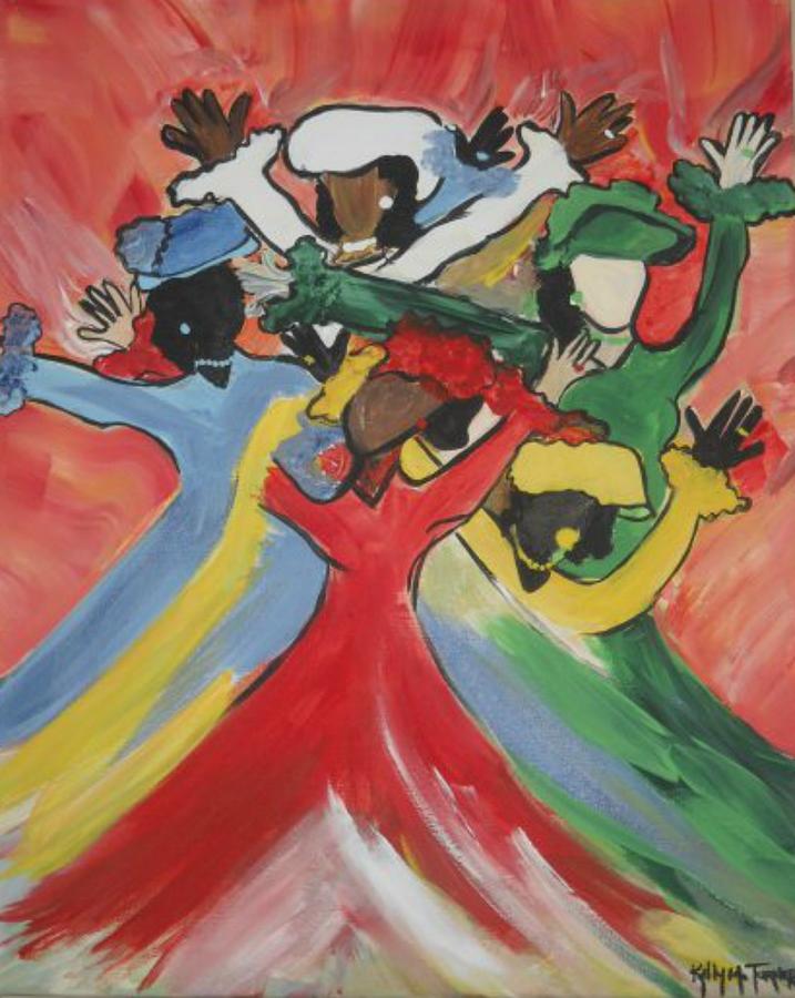 Praise Dance Painting by Kelly M Turner